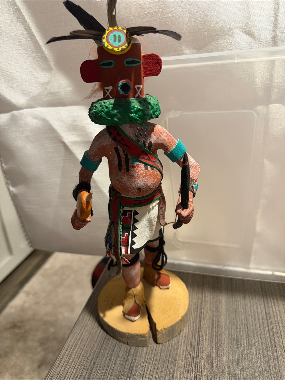 Hand-Painted Kachina Dolls - LOT OF 3 vintage hand carved Native American. - Picture 2 of 6